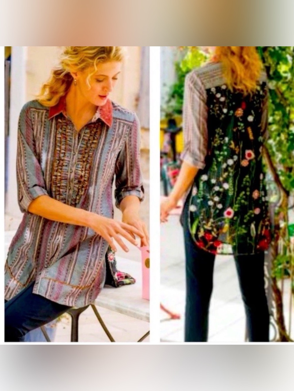 Aratta Silent Journey “Elena” Shirt/Dress/Tunic Sz Large